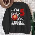キッズ 5歳の誕生日 男の子 ボウリング This Is How I Roll 5歳 スウェットシャツ 年配の女性への贈り物