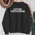 メンズ キャプテンテストステロンtシャツ 面白いウェイトリフティングワークアウトジム スウェットシャツ 年配の女性への贈り物
