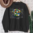 キューブマジック 数学方程式 レトロ オタクルービック 長袖tシャツ スウェットシャツ 年配の女性への贈り物
