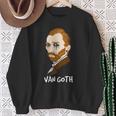 ゴッホ ゴス ポートレート ダーク 美術史 駄洒落ゴシック ユーモア 長袖tシャツ スウェットシャツ 年配の女性への贈り物