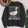シリー・グースtシャツバカになりすぎた スウェットシャツ 年配の女性への贈り物