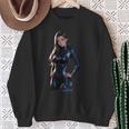 セクシー アニメ レース ガール 長袖tシャツ スウェットシャツ 年配の女性への贈り物