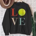 テニス Love バスケ 面白tシャツ おもしろ 服 オリジナル テニス部 おもしろグッズ ネタ メンズ スウェットシャツ 年配の女性への贈り物