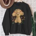 トイプードル かわいい いぬ 子犬 ペット おもしろ 動物 アート イラスト 長袖tシャツ スウェットシャツ 年配の女性への贈り物