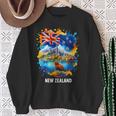 ニュージーランド国旗 旅行 お土産 ニュージーランド人 Nz キウイバード 長袖tシャツ スウェットシャツ 年配の女性への贈り物