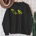 ハワイサーファーのためのサーフハートビートクールウェーブ 長袖tシャツ スウェットシャツ 年配の女性への贈り物
