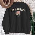 ビンテージ ロサンゼルス アメリカ アメリカ 国旗 La クール お土産 レトロ 長袖tシャツ スウェットシャツ 年配の女性への贈り物