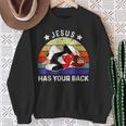 ブラジリアン柔術 Jesus Has Your Back スウェットシャツ 年配の女性への贈り物