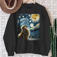 ポメラニアン 犬 イヌアート ゴッホ 星月夜 ポメラニアン 長袖tシャツ スウェットシャツ 年配の女性への贈り物