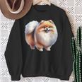 ポメラニアン犬 長袖tシャツ スウェットシャツ 年配の女性への贈り物