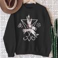 ルシファーの悪魔の紋章 五芒星とリヴァアタン十字架 長袖tシャツ スウェットシャツ 年配の女性への贈り物
