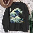 大波 葛飾北斎 名画 おしゃれ 長袖tシャツ スウェットシャツ 年配の女性への贈り物