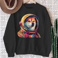 柴犬 面白いtシャツ 犬 宇宙飛行士 かわいい メンズ 子供 おもしろ 服 グッズ ネタ 犬好き スウェットシャツ 年配の女性への贈り物