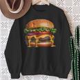 美味しそうなハンバーガー スウェットシャツ 年配の女性への贈り物
