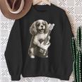 面白いtシャツ キャバリア 犬 ギター イヌ メンズ 犬好き グッズ かわいい おもしろ 面白い 服 ネタ スウェットシャツ 年配の女性への贈り物