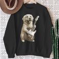 面白いtシャツ ゴールデンレトリバー 犬 ギター イヌ メンズ グッズ かわいい おもしろ 面白い 服 ネタ スウェットシャツ 年配の女性への贈り物