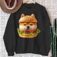面白いtシャツ 柴犬 犬 イヌ ハンバーガー メンズ 犬好き グッズ かわいい おもしろ 面白い 服 ネタ 長袖tシャツ スウェットシャツ 年配の女性への贈り物