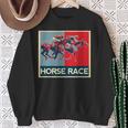 面白いtシャツ 馬tシャツ 競馬 馬 レース 乗馬 ジョッキー メンズ おもしろ 面白い グッズ ネタ 男性用 レトロ 長袖tシャツ スウェットシャツ 年配の女性への贈り物