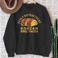 韓国bbqタコスレトロタコス愛好家に簡単に気を取られます スウェットシャツ 年配の女性への贈り物