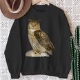 鳥 面白いtシャツ フクロウ ミミズク バードウォッチング 服 メンズ おもしろ グッズ 面白い おしゃれ スウェットシャツ 年配の女性への贈り物