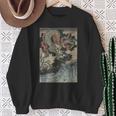 龍と波 歌川国吉 日本の浮世絵 クール スウェットシャツ 年配の女性への贈り物