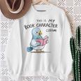 This Is My Book Character Costume I Pigeon Reading Tee Sweatshirt Gifts for Old Women