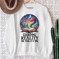 Book Dragon Reading Escaping Reality One Page Bookish Dragon Sweatshirt Gifts for Old Women