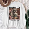 Bookish Mom Raccoon I Live Here Now Library Book Lover Sweatshirt Gifts for Old Women