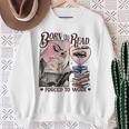 Born To Read Forced To Work Booklover -Adults Book Lovers Casual Grey Small Sweatshirt Gifts for Old Women