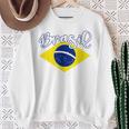 Brazilian Flag Colors National Brazil Brasil スウェットシャツ 年配の女性への贈り物