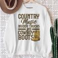 Country Music マディトラックとカウボーイブーツ ウェスタンusa スウェットシャツ 年配の女性への贈り物