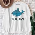 Docker Engine プラットフォーム間でのアプリケーションのデプロイと実行 スウェットシャツ 年配の女性への贈り物