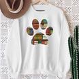 Easily Distracted By Dogs And Books Shirt Paw 70s 80s Retro Sweatshirt Gifts for Old Women