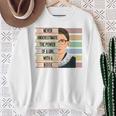 Feminist Ruth Bader Ginsburg RBG Quote Girl With Book Women Premium Tri-Blend Sweatshirt Gifts for Old Women