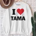 I Heart Tama Japan Love 日本土産 スウェットシャツ 年配の女性への贈り物