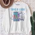 Take A Look Its In A Book Shirt Reading Readers Sweatshirt Gifts for Old Women