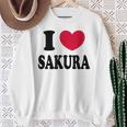 I Loveakura 桜が大好き スウェットシャツ 年配の女性への贈り物