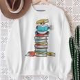 Panda Bear Loves Reading Illustration For A Book Nerd Sweatshirt Gifts for Old Women