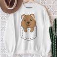 Quokka In Pocket かわいいクオッカ 胸ポケットクオッカ スウェットシャツ 年配の女性への贈り物