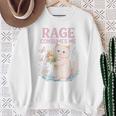 Rage Consumes Me キュート 怒っている猫 面白い 皮肉なミーム スウェットシャツ 年配の女性への贈り物