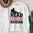 I Read Banned Books Banned Books Week Reading Women Sweatshirt Gifts for Old Women