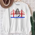 San Francisco Cat Golden Gate Bridge Book Lover Vintage Sweatshirt Gifts for Old Women