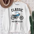 Sr 400 ブルー クラシックバイク モーターサイクリスト オートバイ スウェットシャツ 年配の女性への贈り物