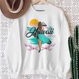 Waiehu Beach Hawaii、サーフィンサーフボードレトロ スウェットシャツ 年配の女性への贈り物
