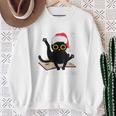 Witchy Book Lover Christmas Cat Reading Mystic Bookworm Sweatshirt Gifts for Old Women