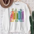 Women Book Flower Fight For Those Without Your Privilege Sweatshirt Gifts for Old Women