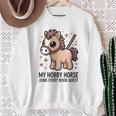 Women's My Hobby Horse Joins Every Book Quest Reading Lover Sweatshirt Gifts for Old Women