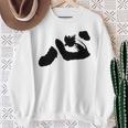 「ビッグハート」書道 長袖tシャツ スウェットシャツ 年配の女性への贈り物