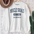 アラバマ州マッスルショールズアラバマ州ヴィンテージスポーツエスタブリッシュドネイビーデス スウェットシャツ 年配の女性への贈り物