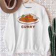 カレー カレーライス イラスト 手書き かわいい おしゃれ Curry 洋食 おもしろ スウェットシャツ 年配の女性への贈り物
